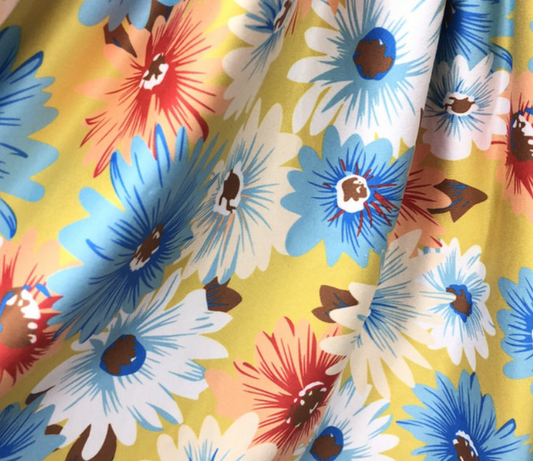 DBP Double Brushed Poly Custom Digital Print Polyester Spandex Fabric For Dress