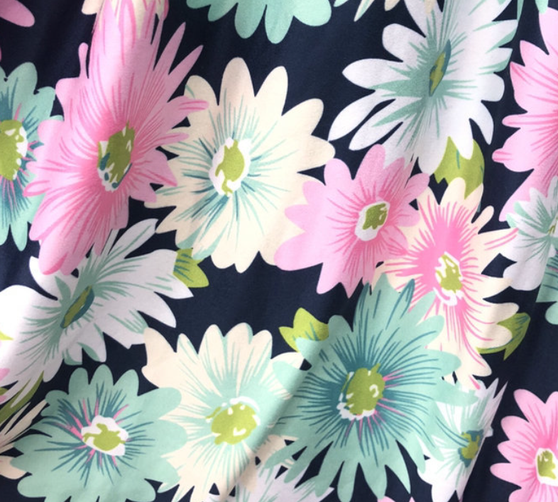 DBP Double Brushed Poly Custom Digital Print Polyester Spandex Fabric For Dress